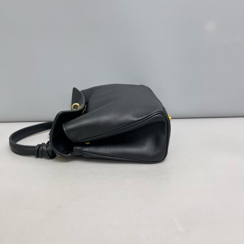Balenciaga Rodeo Mini Handbag Grained Calfskin Black