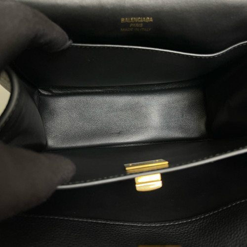 Balenciaga Rodeo Mini Handbag Grained Calfskin Black