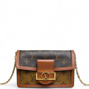 Louis Vuitton Dauphine Chain Wallet Monogram Brown
