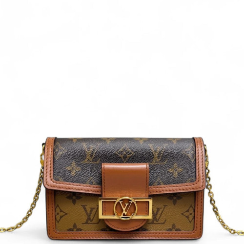 Louis Vuitton Dauphine Chain Wallet Monogram Brown