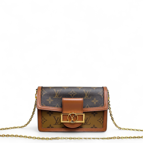 Louis Vuitton Dauphine Chain Wallet Monogram Brown