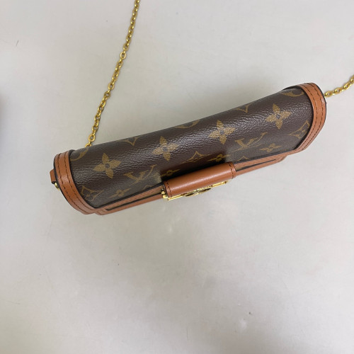 Louis Vuitton Dauphine Chain Wallet Monogram Brown