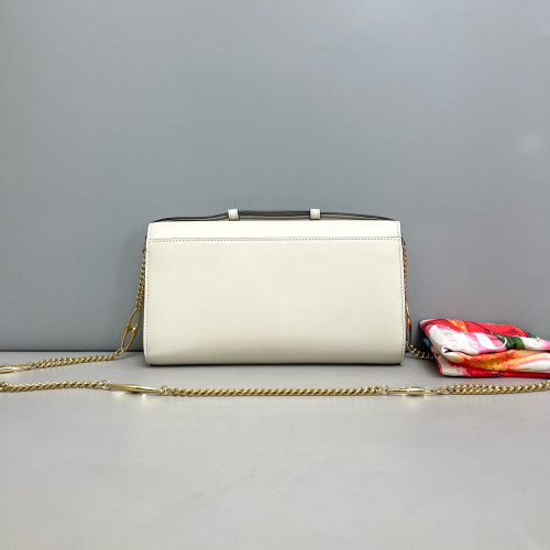 Gucci Small Zumi Shoulder Bag Calfskin White