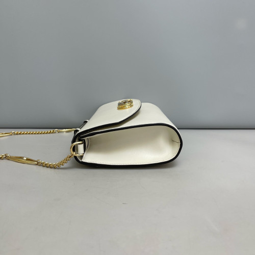 Gucci Small Zumi Shoulder Bag Calfskin White