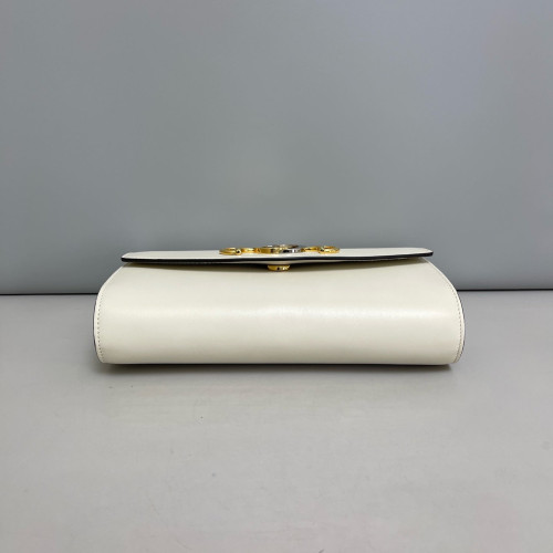 Gucci Small Zumi Shoulder Bag Calfskin White