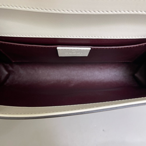Gucci Small Zumi Shoulder Bag Calfskin White