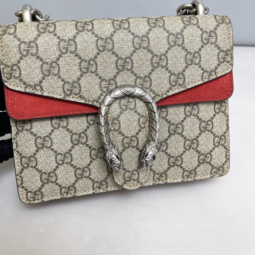 Gucci Small Dionysus GG Monogram Red Brown