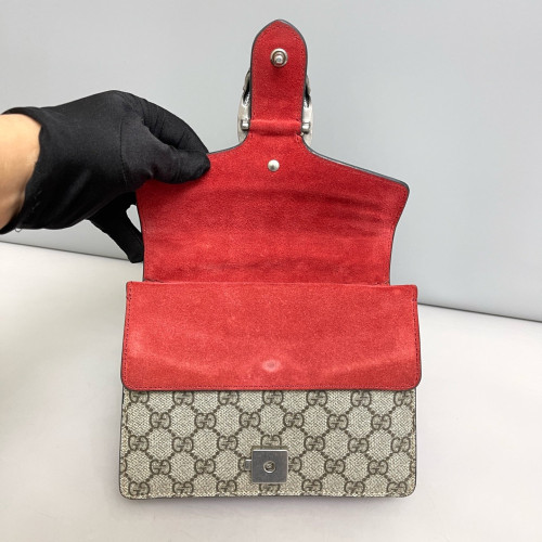 Gucci Small Dionysus GG Monogram Red Brown