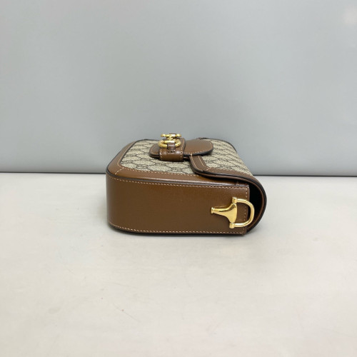 Gucci Small Horsebit 1955 GG Monogram Tan Beige Gucci Small Horsebit 1955 GG Monogram Tan Beige