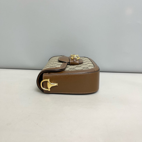 Gucci Small Horsebit 1955 GG Monogram Tan Beige Gucci Small Horsebit 1955 GG Monogram Tan Beige