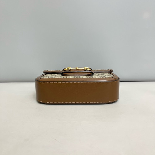 Gucci Small Horsebit 1955 GG Monogram Tan Beige Gucci Small Horsebit 1955 GG Monogram Tan Beige
