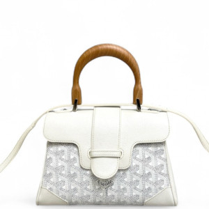 Goyard Mini Saigon Goyardine Wood White Grey