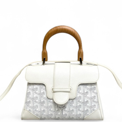Goyard Mini Saigon Goyardine Wood White Grey