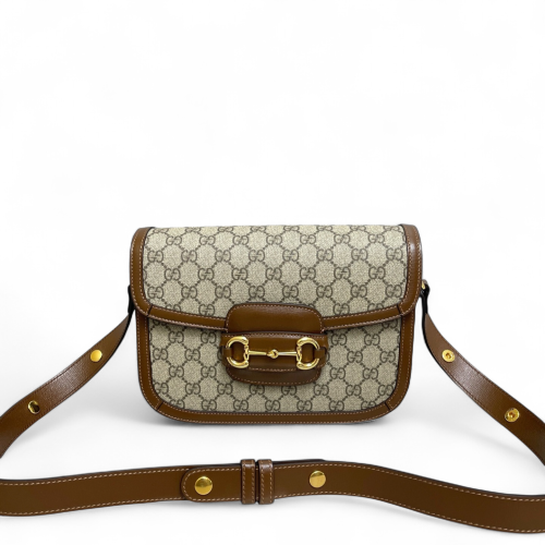 Gucci Medium Horsebit 1955 GG Monogram Tan
