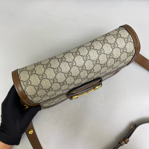 Gucci Medium Horsebit 1955 GG Monogram Tan