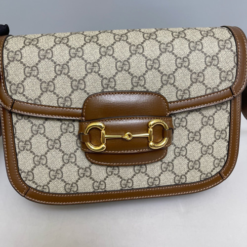 Gucci Medium Horsebit 1955 GG Monogram Tan
