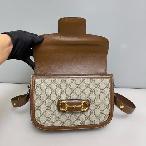 Gucci Medium Horsebit 1955 GG Monogram Tan