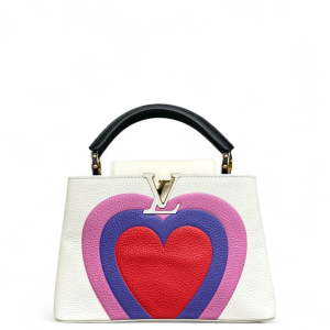 Louis Vuitton Capucines BB Calfskin White Pink Purple