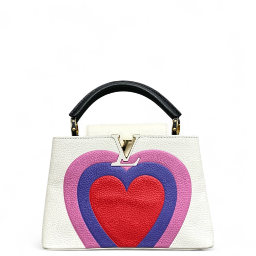 Louis Vuitton Capucines BB Calfskin White Pink Purple