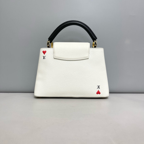Louis Vuitton Capucines BB Calfskin White Pink Purple