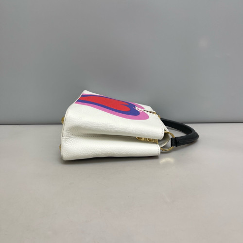 Louis Vuitton Capucines BB Calfskin White Pink Purple