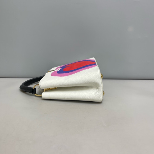 Louis Vuitton Capucines BB Calfskin White Pink Purple