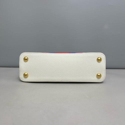 Louis Vuitton Capucines BB Calfskin White Pink Purple