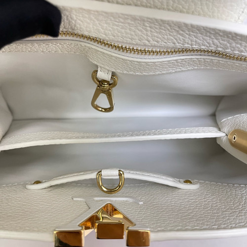 Louis Vuitton Capucines BB Calfskin White Pink Purple