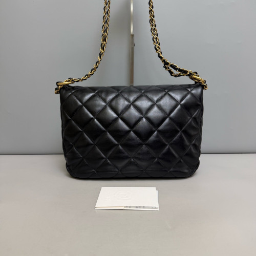 Chanel Quilted Maxi Single Flap Calfskin Black