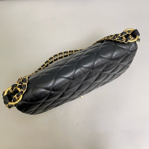 Chanel Quilted Maxi Single Flap Calfskin Black