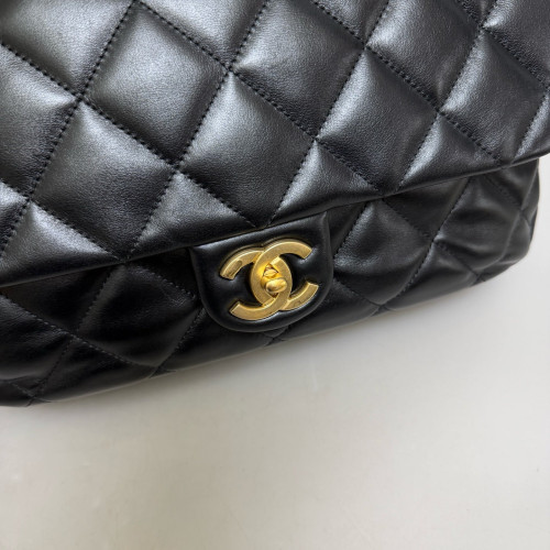 Chanel Quilted Maxi Single Flap Calfskin Black