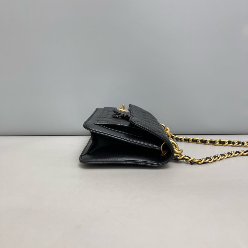 Chanel Quilted Flap Bag Calfskin Black