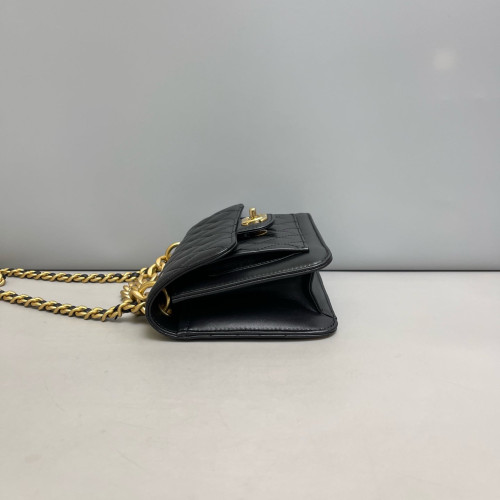 Chanel Quilted Flap Bag Calfskin Black