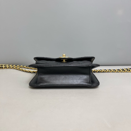 Chanel Quilted Flap Bag Calfskin Black