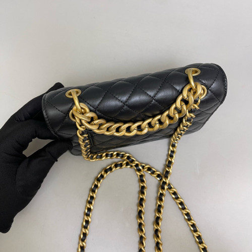 Chanel Quilted Flap Bag Calfskin Black