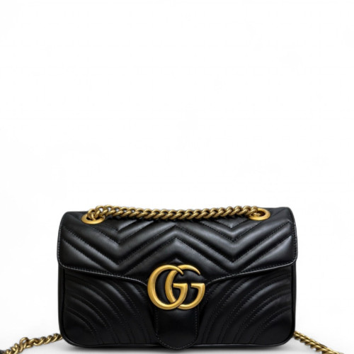 Gucci Matelasse Medium GG Marmont Calfskin Black Gucci Matelasse Medium GG Marmont Calfskin Black
