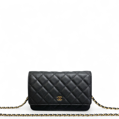Chanel Wallet On Chain Grained Calfskin Black
