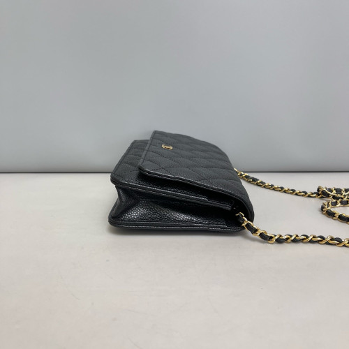 Chanel Wallet On Chain Grained Calfskin Black