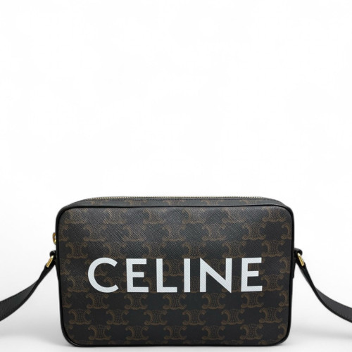 Celine Camera Case Triomphe Black Brown