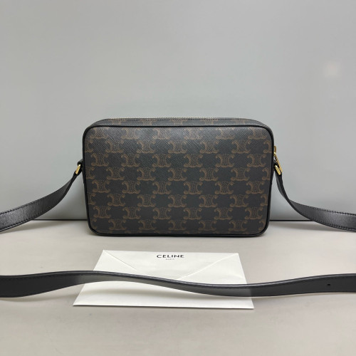 Celine Camera Case Triomphe Black Brown