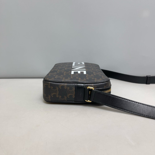 Celine Camera Case Triomphe Black Brown