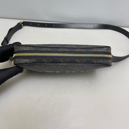 Celine Camera Case Triomphe Black Brown
