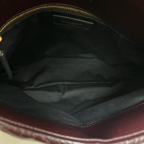 Yves Saint Laurent Medium Loulou Chain Calfskin Burgundy
