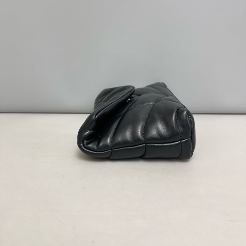 Yves Saint Laurent Loulou Puffer Clutch Lambskin Black