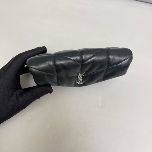 Yves Saint Laurent Loulou Puffer Clutch Lambskin Black