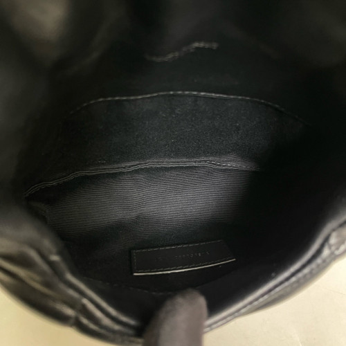Yves Saint Laurent Loulou Puffer Clutch Lambskin Black