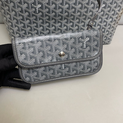 Goyard Saint Louis PM Goyardine Grey White