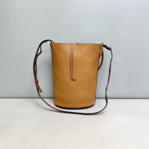 Loewe Medium Gate Bucket Bag Grained Calfskin Tan