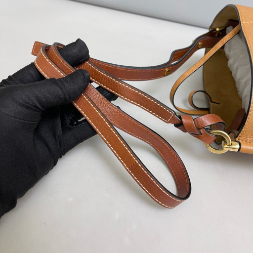 Loewe Medium Gate Bucket Bag Grained Calfskin Tan