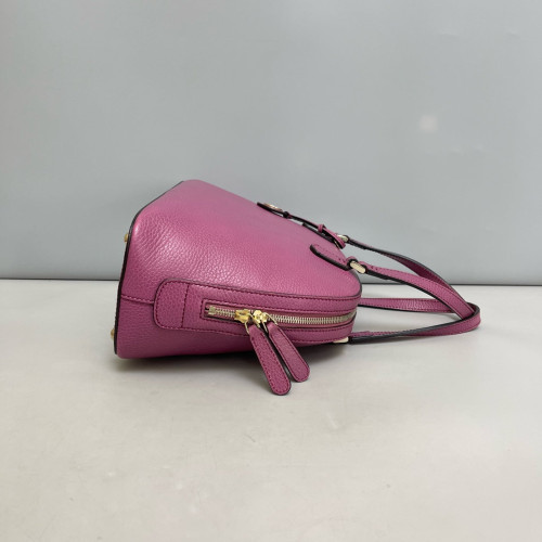 Gucci Medium Gg Charm Dome Grained Calfskin Purple Gucci Medium Gg Charm Dome Grained Calfskin Purple